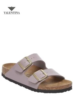 Birkenstock Arizona Lilla, Sandalo In Birko Flor -Stile pelletteria arizona lilla sandalo in birko flor 3