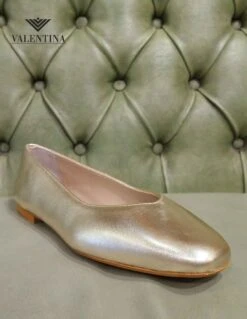 Ballerine Eleganti In Vera Pelle Con Tacco Basso