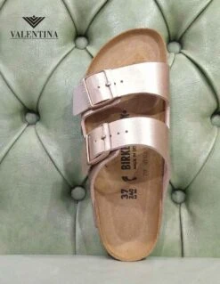 Birkenstock Arizona Copper, In Birko Flor