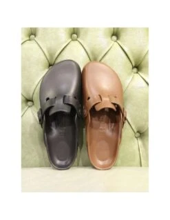 Birkenstock Boston Sabot In Gomma, Nero