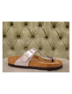Sandali Birkenstock Gizeh Silver, Birko Flor -Stile pelletteria birkenstock gizeh silver 2