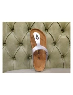 Sandali Birkenstock Gizeh Silver, Birko Flor