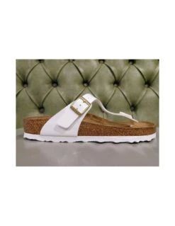 Birkenstock Sandalo Gizeh Bianco Lucido Da Donna
