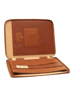 Busta Portadocumenti In Pelle, Con Blocco Note