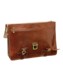 Cartella In Pelle Con Fibbie -Stile pelletteria cartella in pelle con fibbie 3