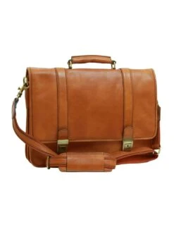 Cartella In Pelle Italiana Con Tracolla