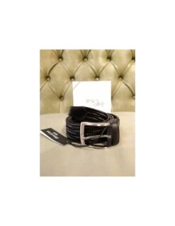 Cintura Da Uomo Intrecciata, Nera