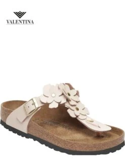 Birkenstock Gizeh In Pelle Con Fiori -Stile pelletteria gizeh in pelle con fiori 3