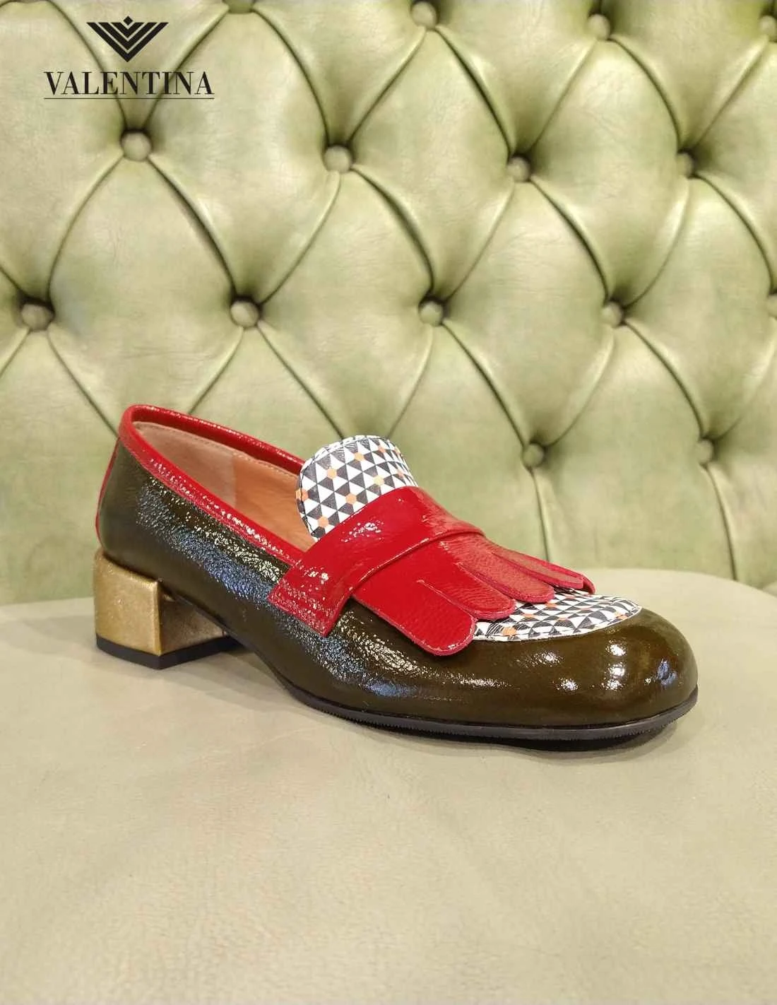 Mocassini Da Donna Con Frange E Tacco 6 Mocassini Da Donna Con Frange E Tacco - immagine 4