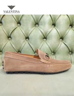 Mocassini Da Uomo In Camoscio Con Fibbia