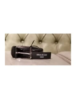 Cintura Da Uomo In Cuoio Artigianale -Stile pelletteria nera 3