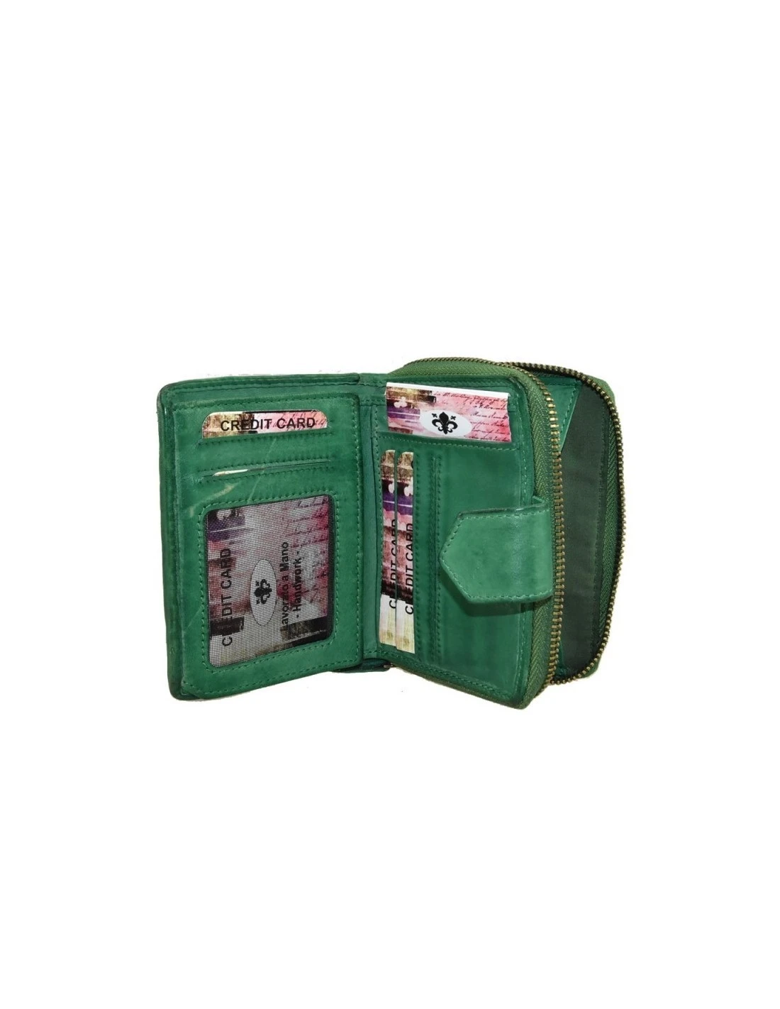 Mercury Portafoglio In Pelle Vintage, Intrecciata 4 Mercury Portafoglio In Pelle Vintage, Intrecciata - immagine 2