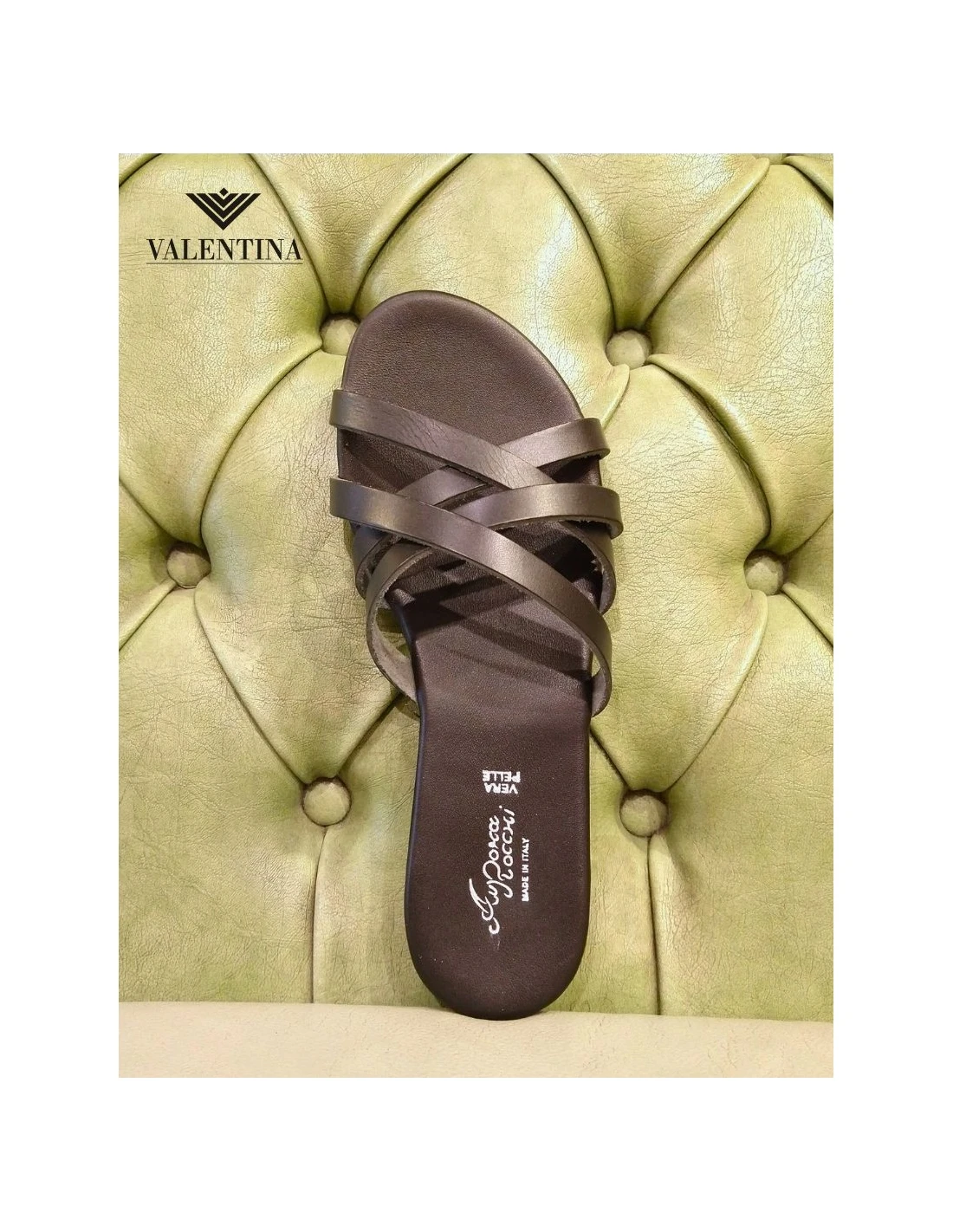 Sandali A Ciabatta Da Donna, In Vera Pelle 4 Sandali A Ciabatta Da Donna, In Vera Pelle - immagine 2