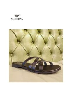 Sandali A Ciabatta Da Donna, In Vera Pelle