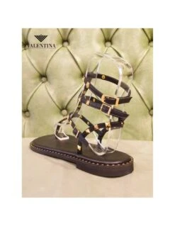 MOSAIC Sandali Alla Schiava Neri Con Borchie