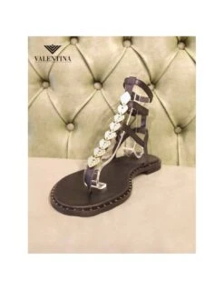 MOSAIC Sandali Bassi Con Lacci Alla Caviglia