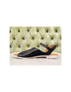 Sandali Donna Bassi Chiusi, In Pelle Morbida