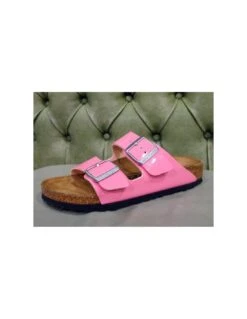 Sandali Birkenstock Doppia Fascia, Rosa Lucido -Stile pelletteria sandali birkenstock doppia fascia rosa lucido 2