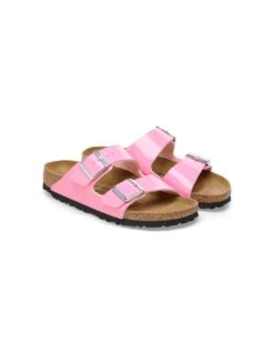 Sandali Birkenstock Doppia Fascia, Rosa Lucido -Stile pelletteria sandali birkenstock doppia fascia rosa lucido 3