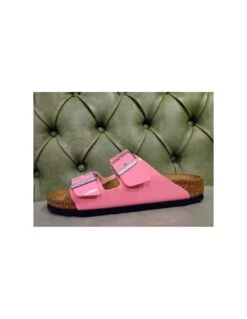 Sandali Birkenstock Doppia Fascia, Rosa Lucido -Stile pelletteria sandali birkenstock doppia fascia rosa lucido 4
