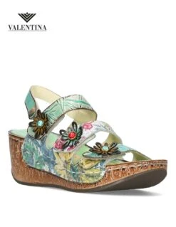 Laura Vita Sandali Colorati Con Zeppa -Stile pelletteria sandali colorati con zeppa 3