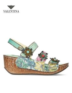 Laura Vita Sandali Colorati Con Zeppa -Stile pelletteria sandali colorati con zeppa 4