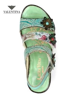 Laura Vita Sandali Colorati Con Zeppa -Stile pelletteria sandali colorati con zeppa 5