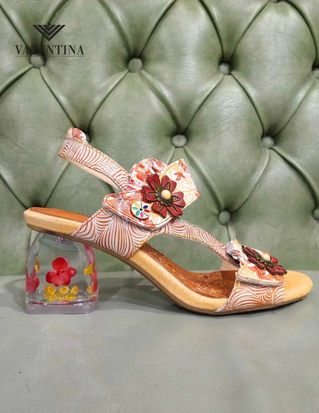 Sandali Con Tacco Quadrato Decorato, Laura Vita 3 Sandali Con Tacco Quadrato Decorato, Laura Vita