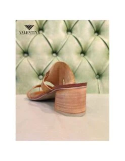 Sandali Cuoio Con Tacco Medio