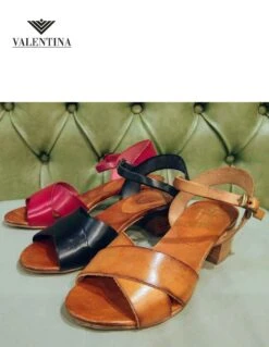 Sandali In Cuoio Con Tacco -Stile pelletteria sandali cuoio tacco 5