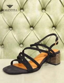 Tamaris Sandali Eleganti In Pelle Nera E Tacco Medio