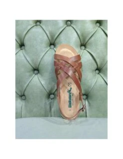 Sandali In Pelle Bassi Da Donna