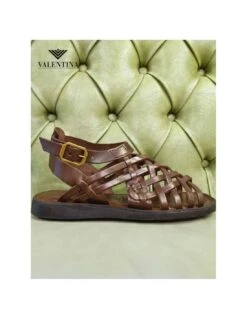 Sandali Romani Intrecciati Da Donna -Stile pelletteria sandali romani intrecciati da donna 3