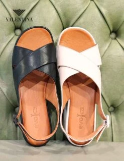 Sandali Slingabck Con Zeppa In Pelle -Stile pelletteria sandali slingabck con zeppa in pelle 3