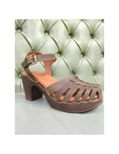 Sandali Zoccoli In Pelle Da Donna