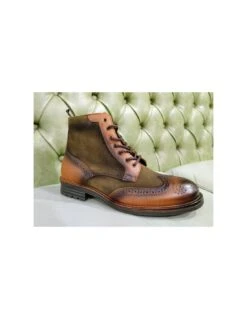 Scarpe Alte Bicolore Da Uomo -Stile pelletteria scarpe alte bicolore da uomo 3