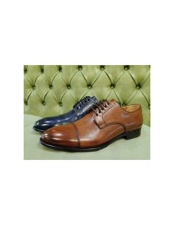 Scarpe Eleganti Brecos Da Uomo, Blu O Marroni -Stile pelletteria scarpe eleganti brecos da uomo blu 5