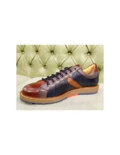 Scarpe Stringate Casual Da Uomo -Stile pelletteria scarpe stringate casual da uomo 4