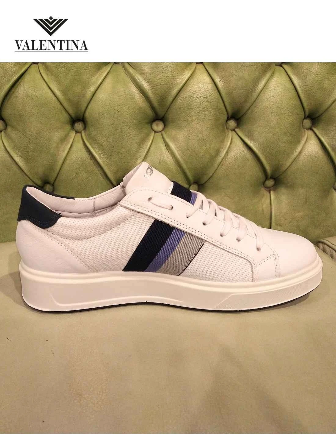 Scarpe Uomo Sneakers Bianche In Pelle 4 Scarpe Uomo Sneakers Bianche In Pelle - immagine 2