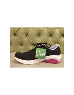 Skechers Nere Con Suola Bianca E Rosa -Stile pelletteria skechers nere con suola bianca e rosa 4