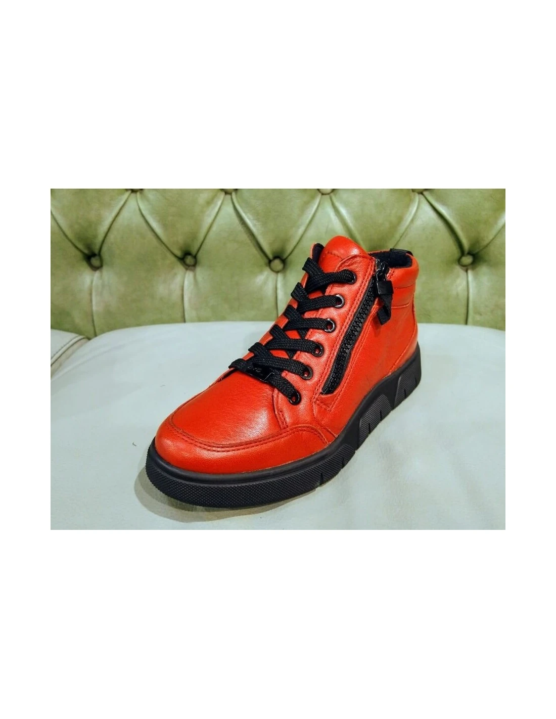 Ara Sneakers Rosse Da Donna In Pelle 4 Ara Sneakers Rosse Da Donna In Pelle - immagine 2