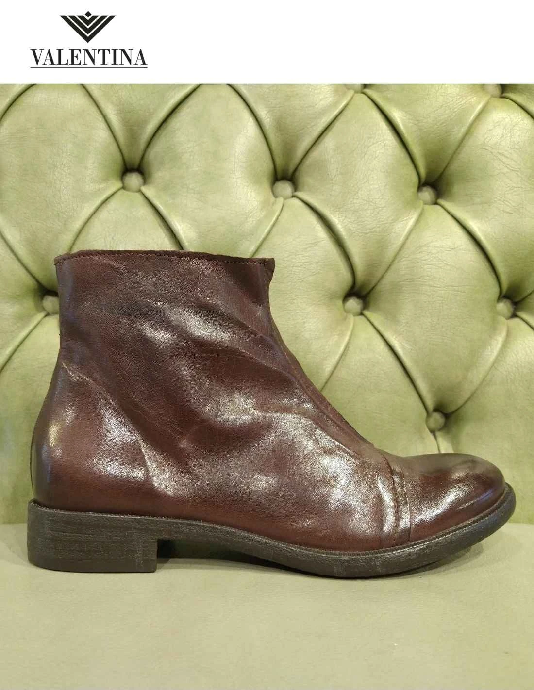 Stivaletti Bassi Da Donna In Pelle Testa Di Moro 4 Stivaletti Bassi Da Donna In Pelle Testa Di Moro - immagine 2