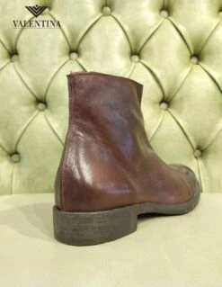 Stivaletti Bassi Da Donna In Pelle Testa Di Moro 8 Stivaletti Bassi Da Donna In Pelle Testa Di Moro -Stile pelletteria stivaletti bassi da donna testa di moro 2