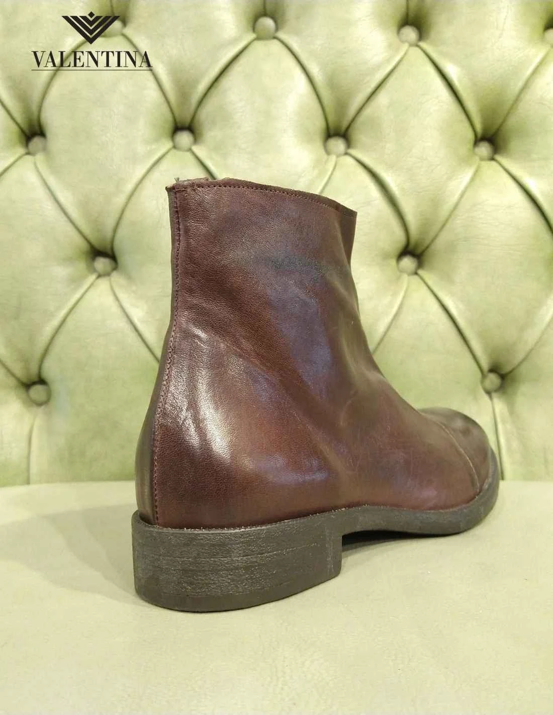 Stivaletti Bassi Da Donna In Pelle Testa Di Moro 5 Stivaletti Bassi Da Donna In Pelle Testa Di Moro - immagine 3