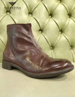 Stivaletti Bassi Da Donna In Pelle Testa Di Moro