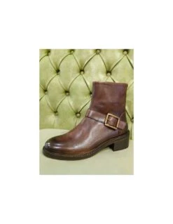 Stivaletti Bassi In Pelle Marrone