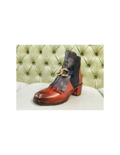 Stivaletti Bicolore Con Tacco 11 Stivaletti Bicolore Con Tacco -Stile pelletteria stivaletti bicolore con tacco 4