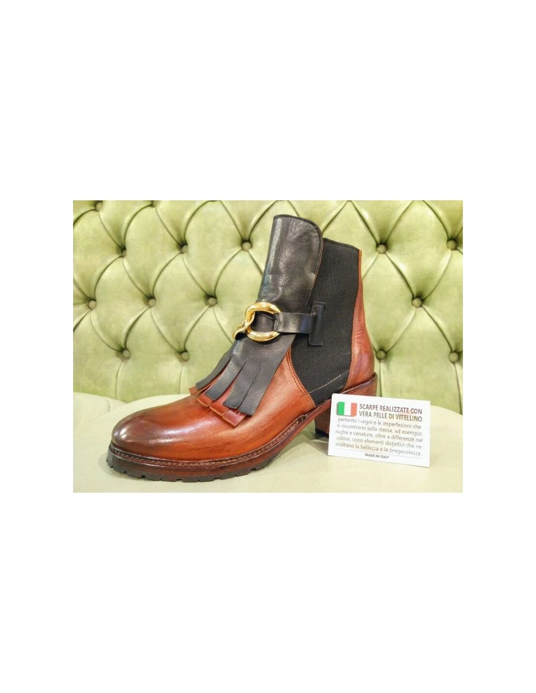 Stivaletti Bicolore Con Tacco 7 Stivaletti Bicolore Con Tacco - immagine 6