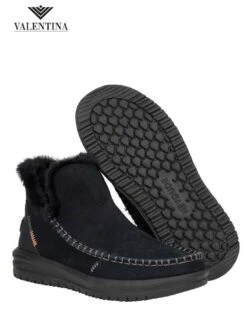 Stivaletti Neri Con Pelo Interno, Hey Dude -Stile pelletteria stivaletti con pelo 10