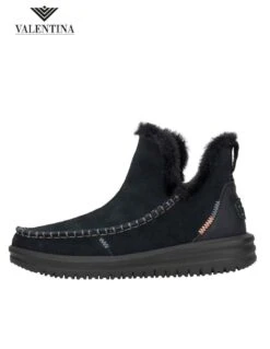 Stivaletti Neri Con Pelo Interno, Hey Dude -Stile pelletteria stivaletti con pelo 11